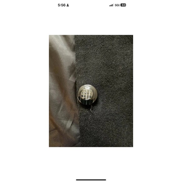 PRADA Women’s Sz 38 (4) Black Mid Length Coat 100% Wool Embroidered Vintage HTF - Picture 6 of 12